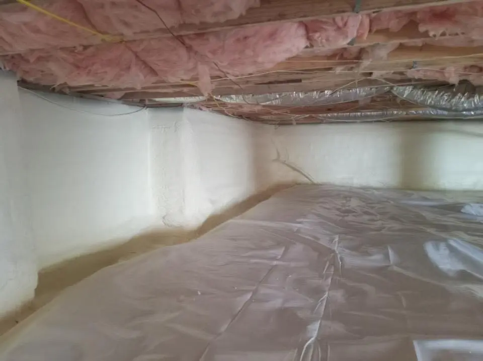 Crawl space encapsulation with closed-cell spray foam for Attic Insulation in Highland Village